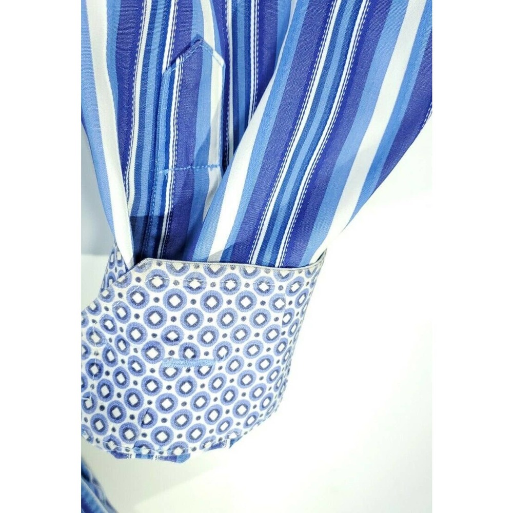 Bugatchi Men Multi Stripe Flip Cuff Button L/S Xl - image 6